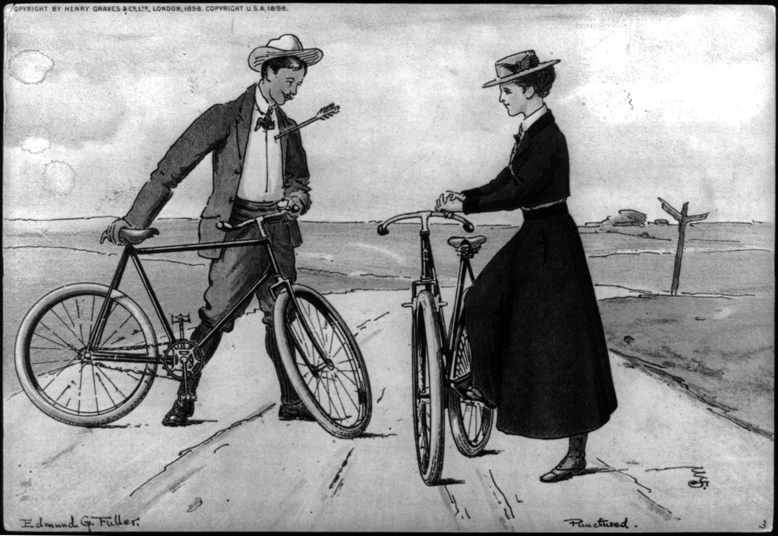 Punctured (Bicycle Courtship) by Edmund G. Fuller